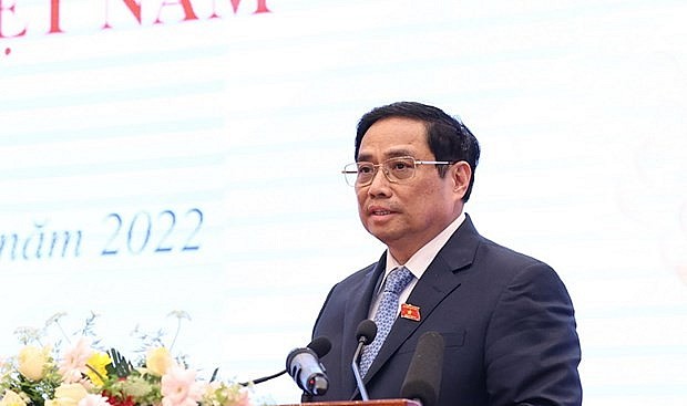 PM Pham Minh Chinh attends 4th Vietnam Economic Forum (Photo: VNA)