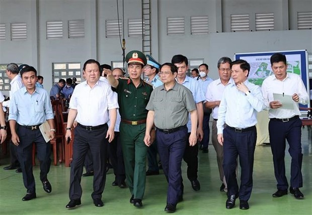 Prime Minister Pham Minh Chinh on July 9 urged speeding up preparations for the construction on the T3 terminal of Tan Son Nhat International Airport. (Photo: VNA)