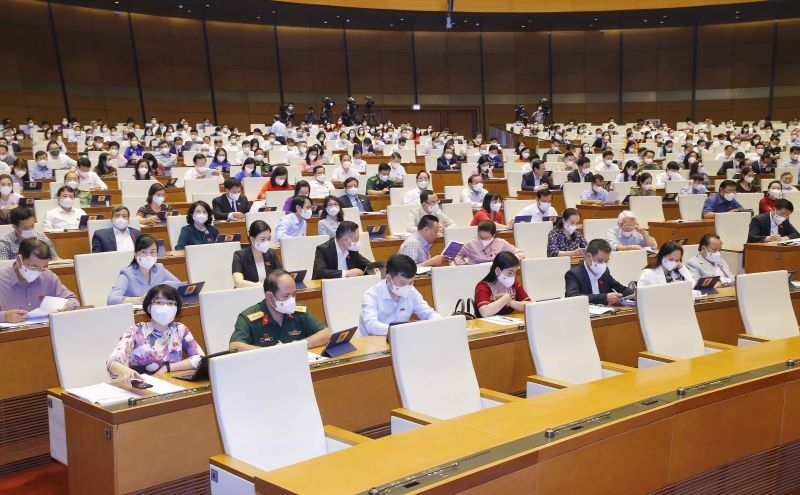 Legislators at the plenary sitting on July 25 (Source: VNA)