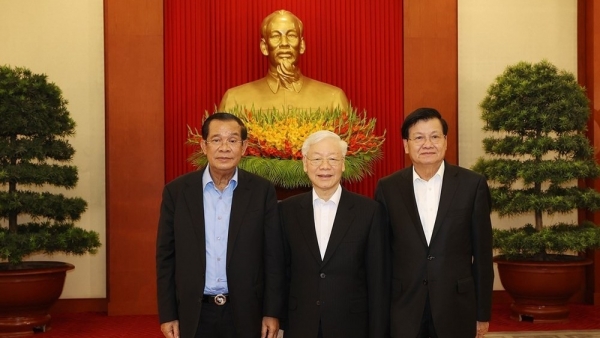 Vietnamese, Cambodian, Lao top leaders discuss cooperation orientations