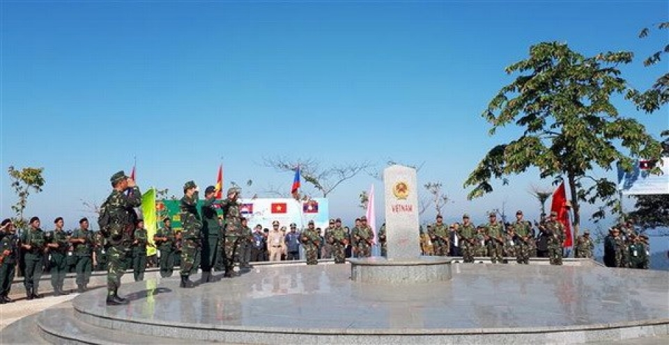 vietnam laos cambodia border friendship exchange held
