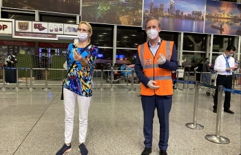British Embassy Ha Noi's special commercial flight brought more than 100 Brits home