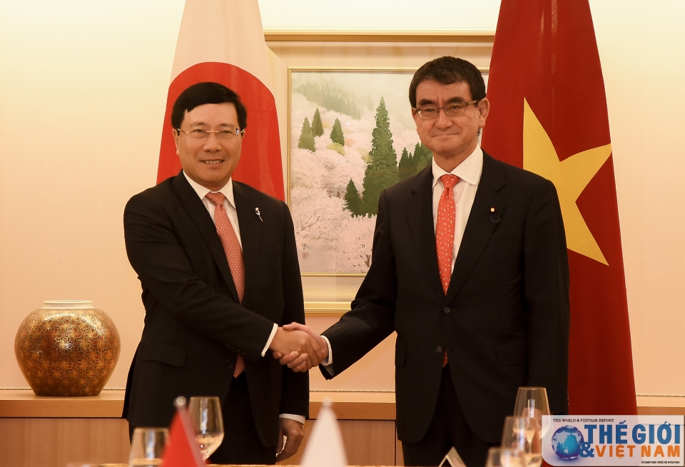 vietnamese japanese fms delighted at bilateral ties