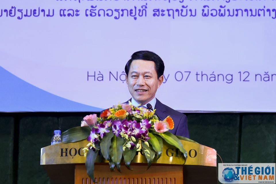 lao foreign minister visits diplomatic academy of vietnam