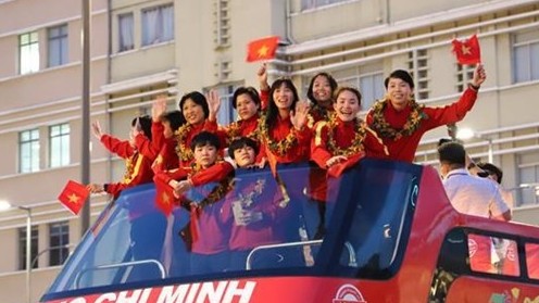 Ho Chi Minh City welcomes female footballers after historic advance to World Cup finals