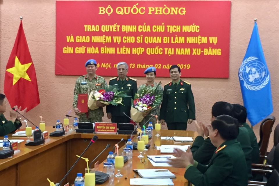 another vietnamese officer assigned peacekeeping duty in south sudan