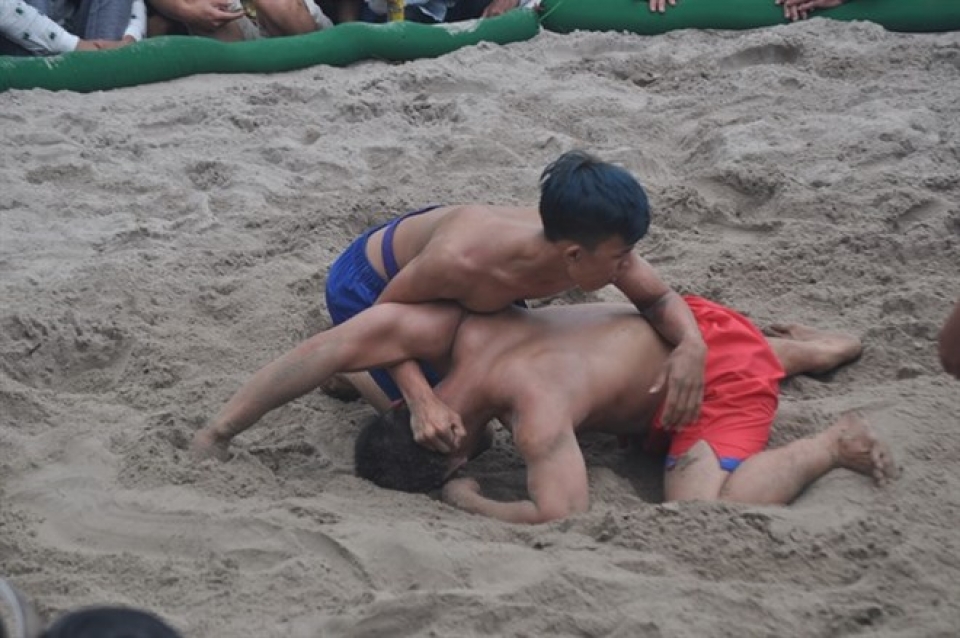 thua thien hue holds wrestling bout to warm up new year