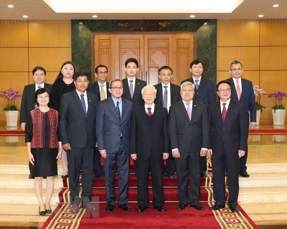 party chief meets asean ambassadors on lunar new year