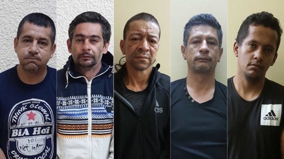 five colombian men imprisoned for property theft