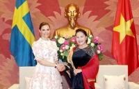 government leader hosts swedish crown princess