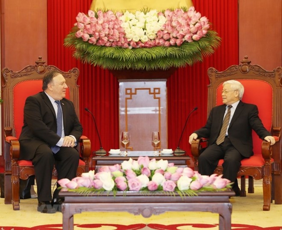 party chief receives us secretary of state