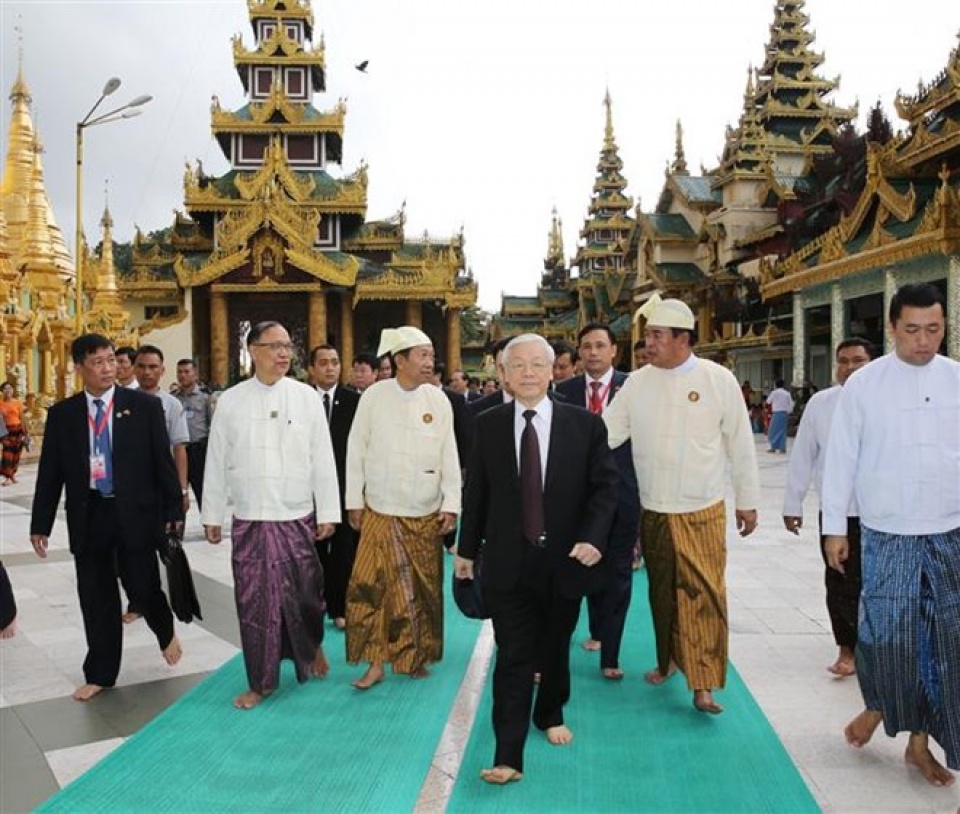 party chief praises establishment of myanmar vietnam friendship association