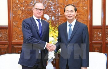 President Tran Dai Quang bids farewell to Austrian Ambassador