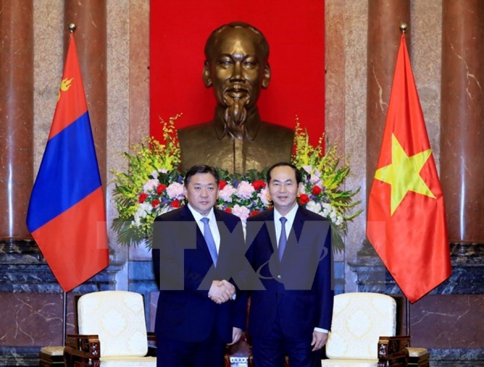 president greets mongolian top legislator