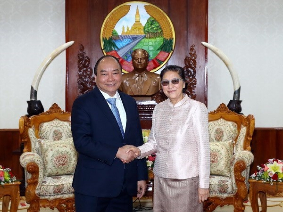 vietnamese prime minister meets with laos party parliamentary leaders