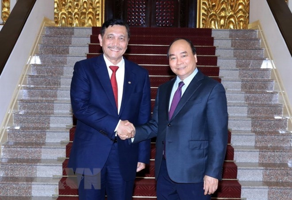 pm receives indonesian marine minister