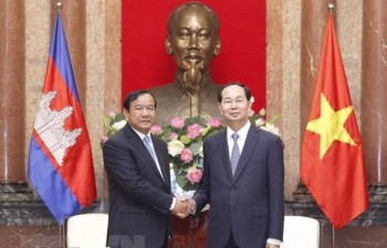 President Tran Dai Quang hosts Cambodian Foreign Minister