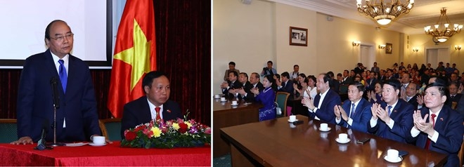 prime minister nguyen xuan phuc visits vietnamese embassy in russia