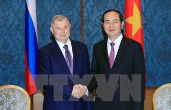 President Tran Dai Quang leaves Moscow for Saint Petersburg