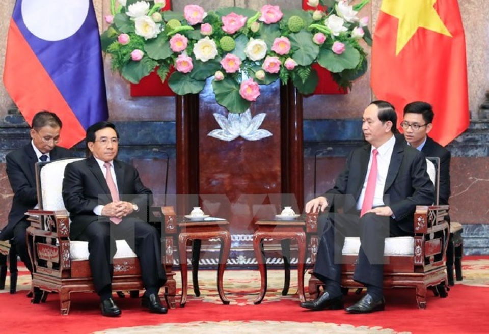 president tran dai quang received lao vice president