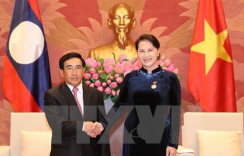 National Assembly Chairwoman meets Lao Vice President