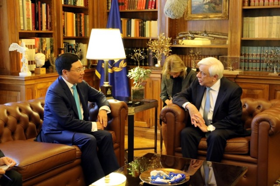 greek president backs all round cooperation with vietnam