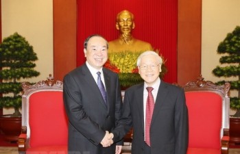 Party chief welcomes delegation from Communist Party of China