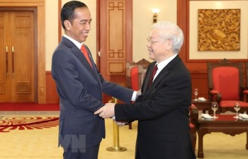 Party chief welcomes Indonesian President