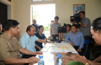 PM inspects flood response in Ninh Binh