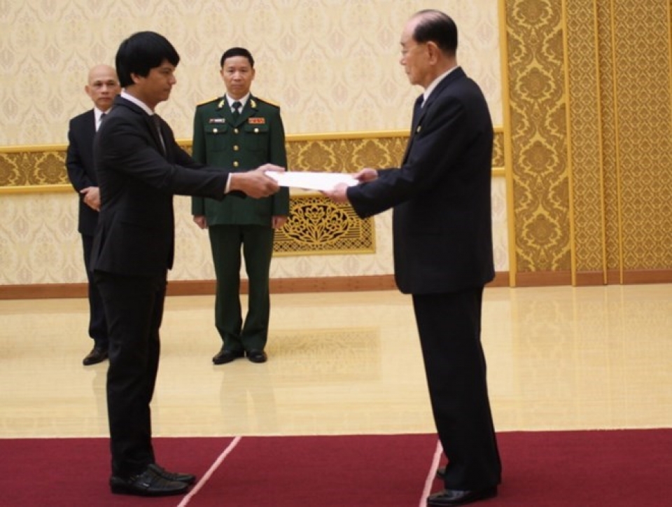 new ambassador to dprk presents letter of credence