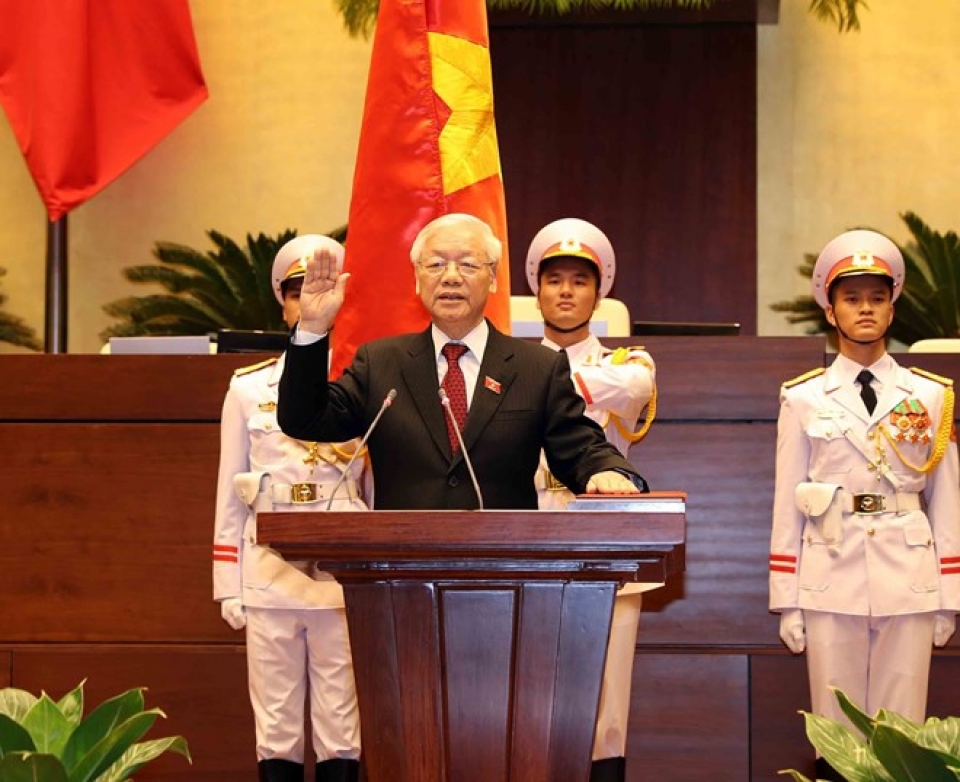 party leader nguyen phu trong becomes new president