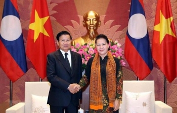NA leader welcomes Lao PM in Ha Noi