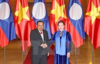 pm nguyen xuan phuc meets lao counterpart in cambodia