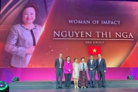 Madame nguyen thi nga, chairman of brg group honored with the woman impact award