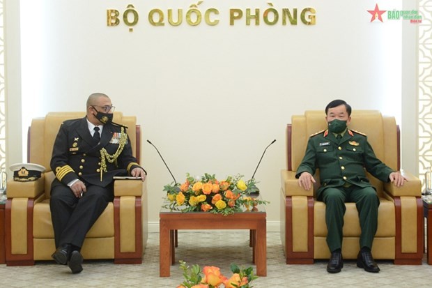New South African Defence Attaché welcomed in Viet Nam. (Photo: qdnd)