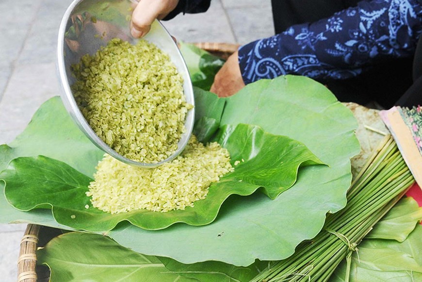 Ha Noi's young rice flakes sweet soup. (Photo:VNP/VNA)