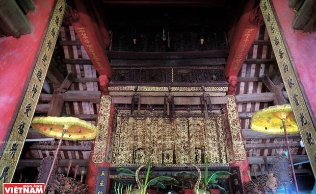 Woodcarving masterpiece of old communal house in northern Viet Nam. (Photo: VNA)