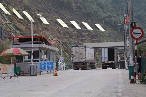 Agricultural products exported via the Tan Thanh border gate in Lang Son province. (Photo: VNA)