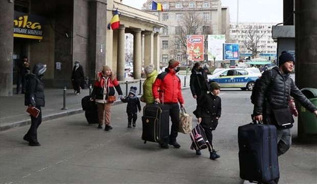 The Gara de Nord railway station in Bucharest, Romania, has seen the arrival of many people evacuating from Ukraine. (Photo: VNA) The Gara de Nord railway station in Bucharest, Romania, has seen the arrival of many people evacuating from Ukraine. (Photo: VNA)