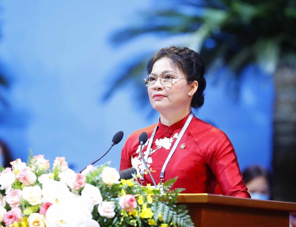 Ha Thi Nga re-elected as women’s union leader. (Photo: VNA)