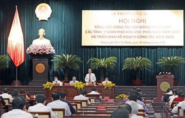 The conference is held by the NA Standing Committee in Ho Chi Minh City on March 21. (Photo: VNA)
