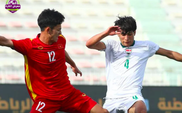Viet Nam’s U23 tie goalless with Iraq at Dubai Cup 2022. (Photo: UAEFA)