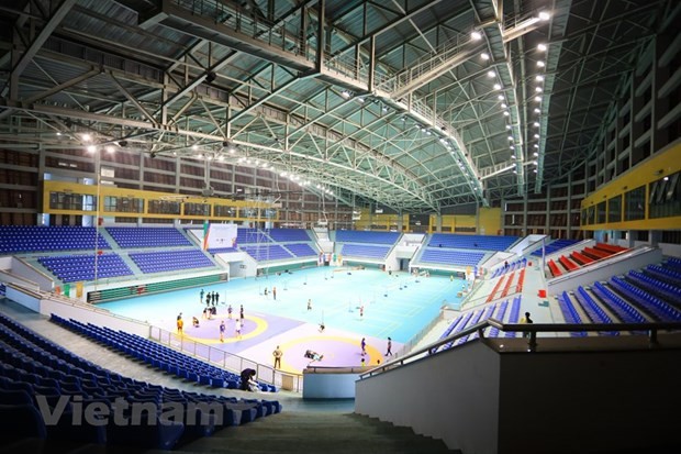 The gymnasium of Bac Giang province, which is the venue of badminton matches at the 31st SEA Games (Photo: VNA)