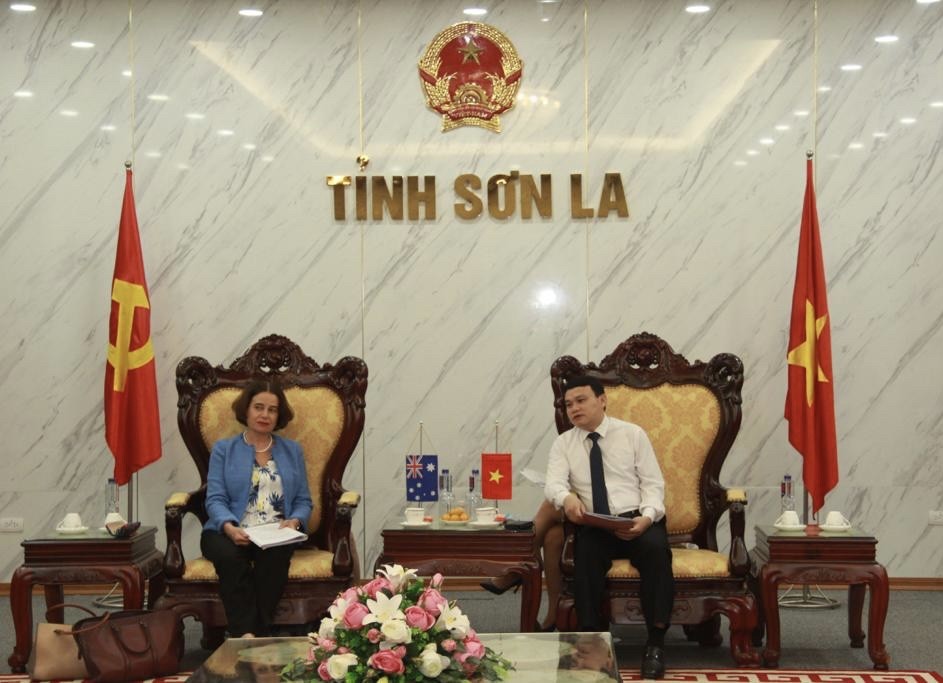 Ambassador Mudie meets Son La PPC's Vice Chairman Dang Ngoc Hau and Dien Bien PPC's Vice Chairman Pham Duc Toan to celebrate the strong partnership between Australia and Vietnam two countries and discuss the breadth and impact of Australia’s support for w