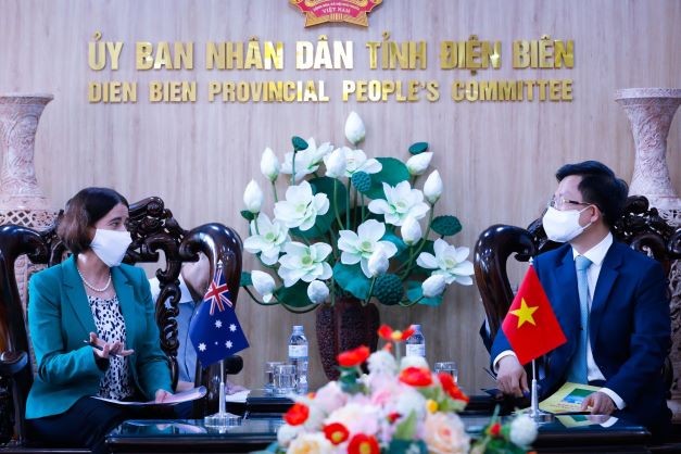 Ambassador Mudie meets Son La PPC's Vice Chairman Dang Ngoc Hau and Dien Bien PPC's Vice Chairman Pham Duc Toan to celebrate the strong partnership between Australia and Vietnam two countries and discuss the breadth and impact of Australia’s support for w