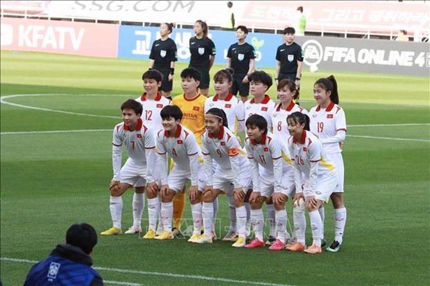 The Vietnamese women's football team (Photo: VNA)