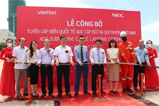 Viettel announceds the ADC international undersea cable route to land in Quy Nhơn City, Binh Dinh Province. (Photo: Viettel)