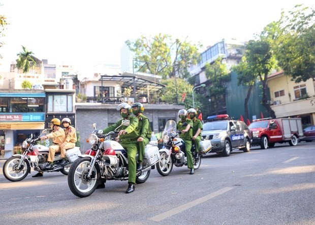 Traffic police on a downtown street in Ha Noi. (Source: VNA)