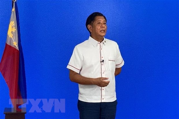 Mr. Ferdinand Marcos Jr speaks at a press conference in Manila, Philippines, May 9. (Photo: AFP/VNA)