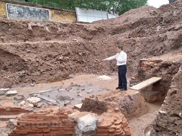 An excavation at Thang Long Imperial Citadel. (Photo: VNA)
